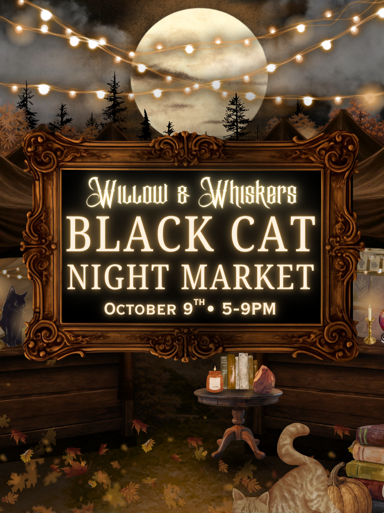 Willow & Whiskers: Black Cat Night Market