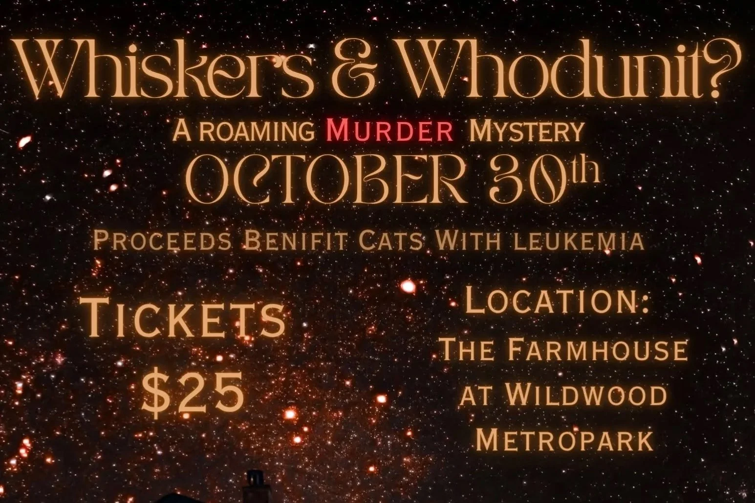Whiskers & Whodunit? A Roaming Murder Mystery