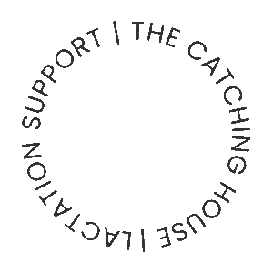 Circular text reading 'I THE CATCHING HOUSE' and 'LACTIONTION SUPPORT'