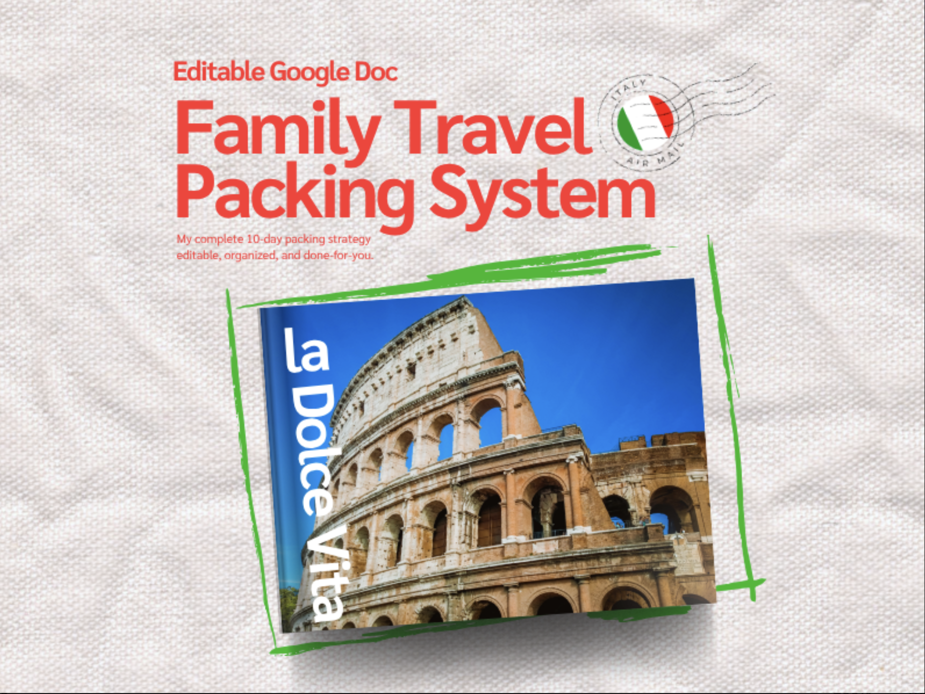 family travel packing system