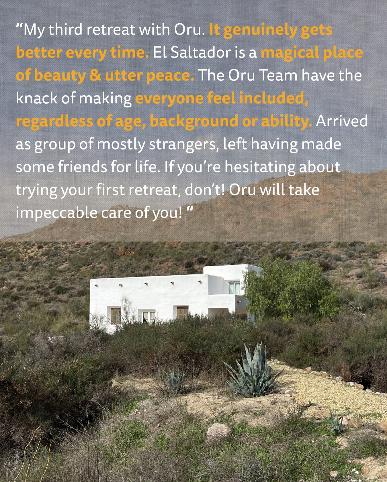 Swipe to see some testimonials from our magical Breathwork &amp; Yoga retreat with Melanie &amp; Miriam. What an incredible way to kick off retreats at Oru El Saltador 🪄

If you want to join us on a retreat this year, our retreat schedule is live! H