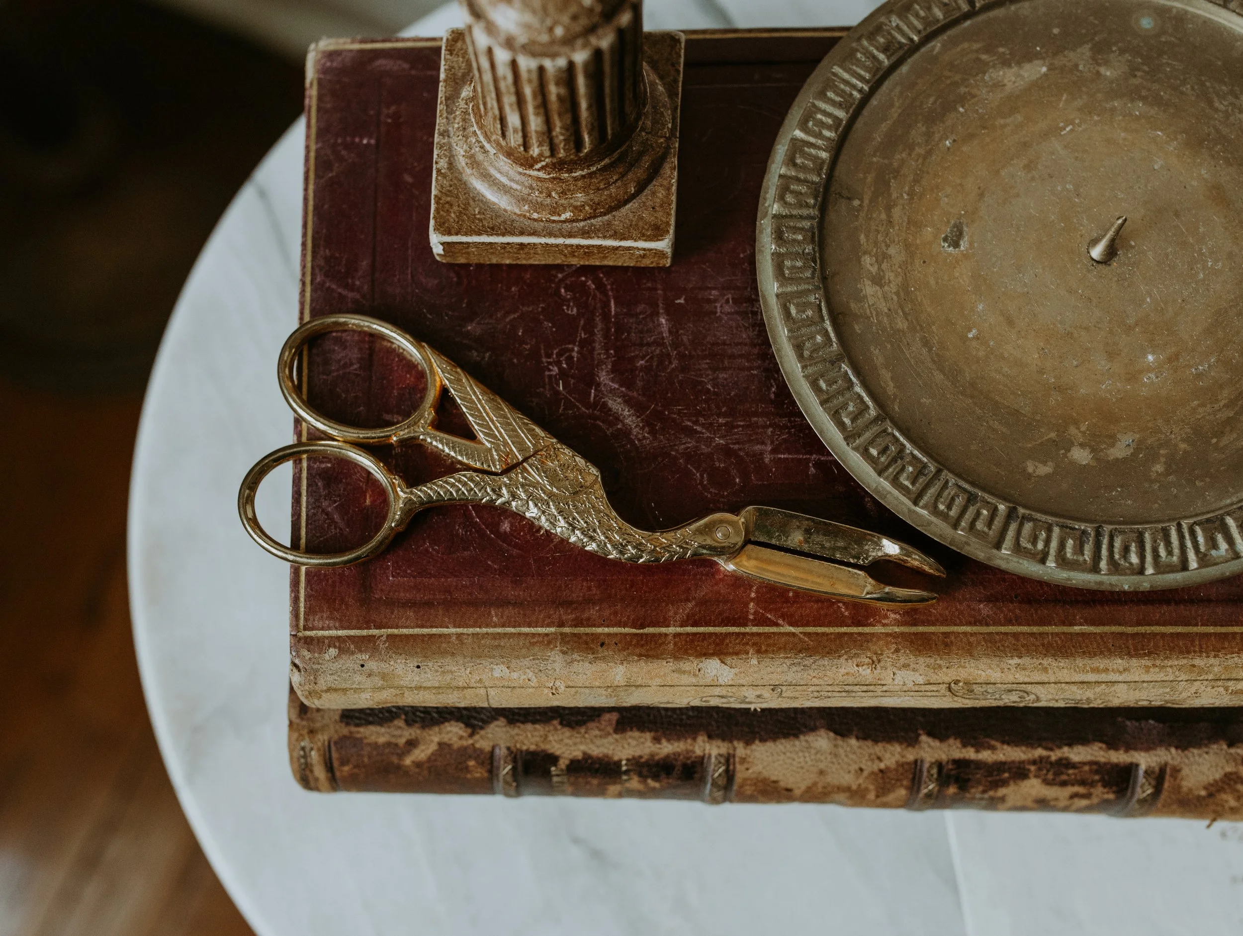 Mid-Century French Brass Crane Sugar Tongs