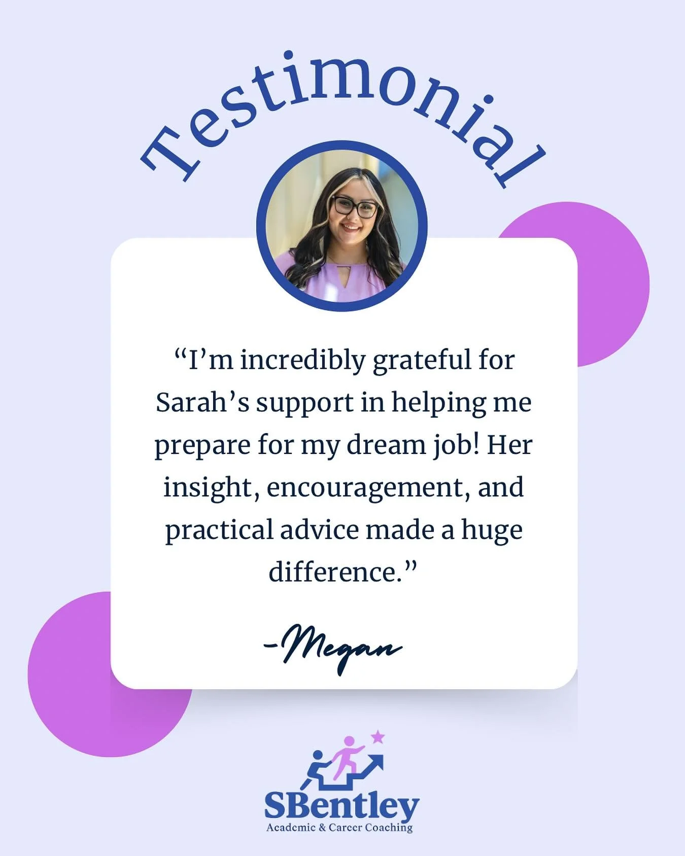 Megan had the degree, the experience, and the work ethic, she just needed a confidence boost. After a resume refresh and 1:1 mock interview, she absolutely crushed it and landed a major promotion💫

Ready to do the same? Link in bio for 1:1 support ?