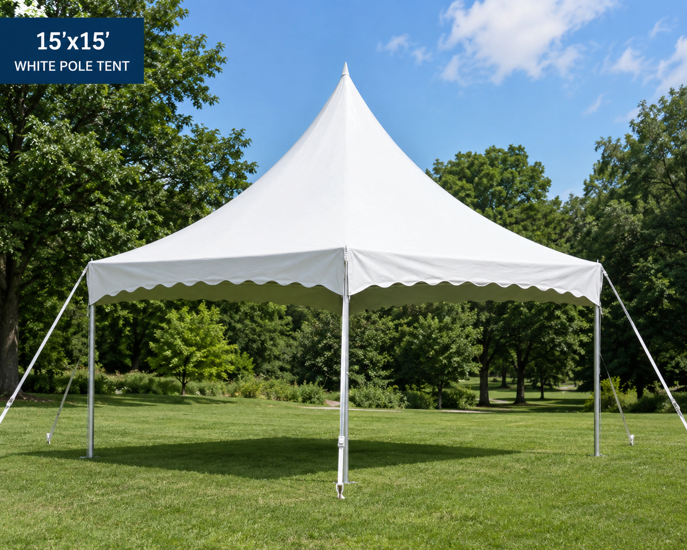 15' x 15' White Pole Tent