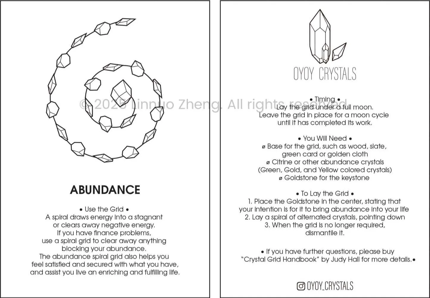 Crystal Guide Card
