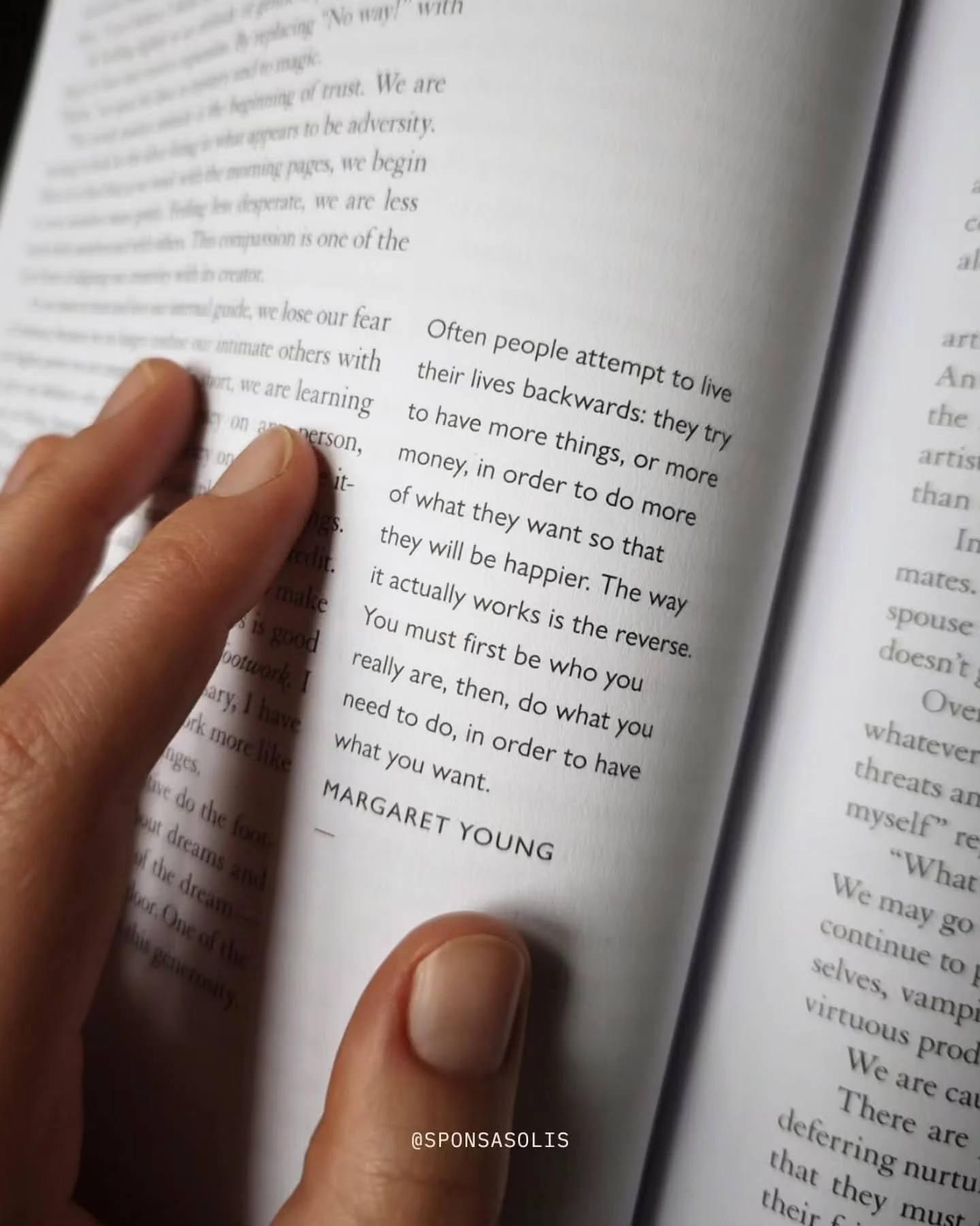 I read this quote in 'The Artist's Way' recently (and came across a very similar saying in 'Conversations with God') and it really stuck with me. 
It flips the common "have&rarr; do &rarr; be happy" narrative into " be &rarr; do &rarr;