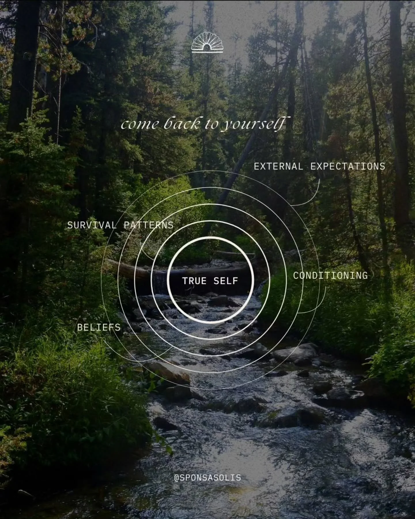 Coming back to yourself isn&rsquo;t about becoming someone new, it&rsquo;s about gently peeling back the layers to reach your true self 🐚 
Most of what you call &ldquo;you&rdquo; is actually adaptation.
Survival patterns.
Beliefs shaped by experienc