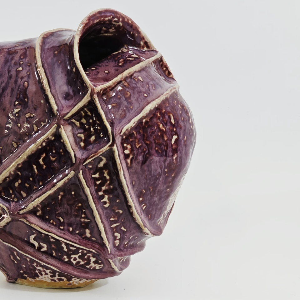 ceramic sculpure,purple