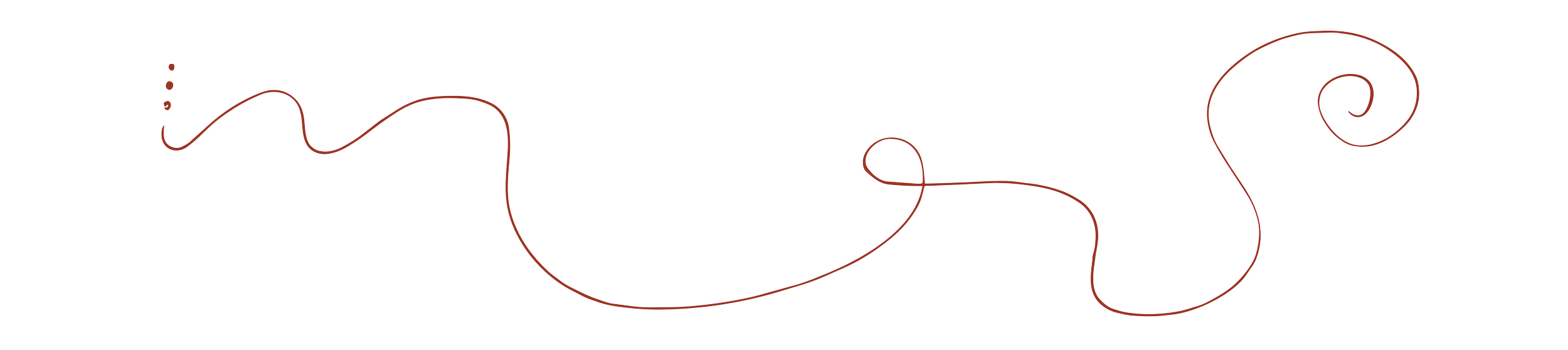 Red squiggle design element.
