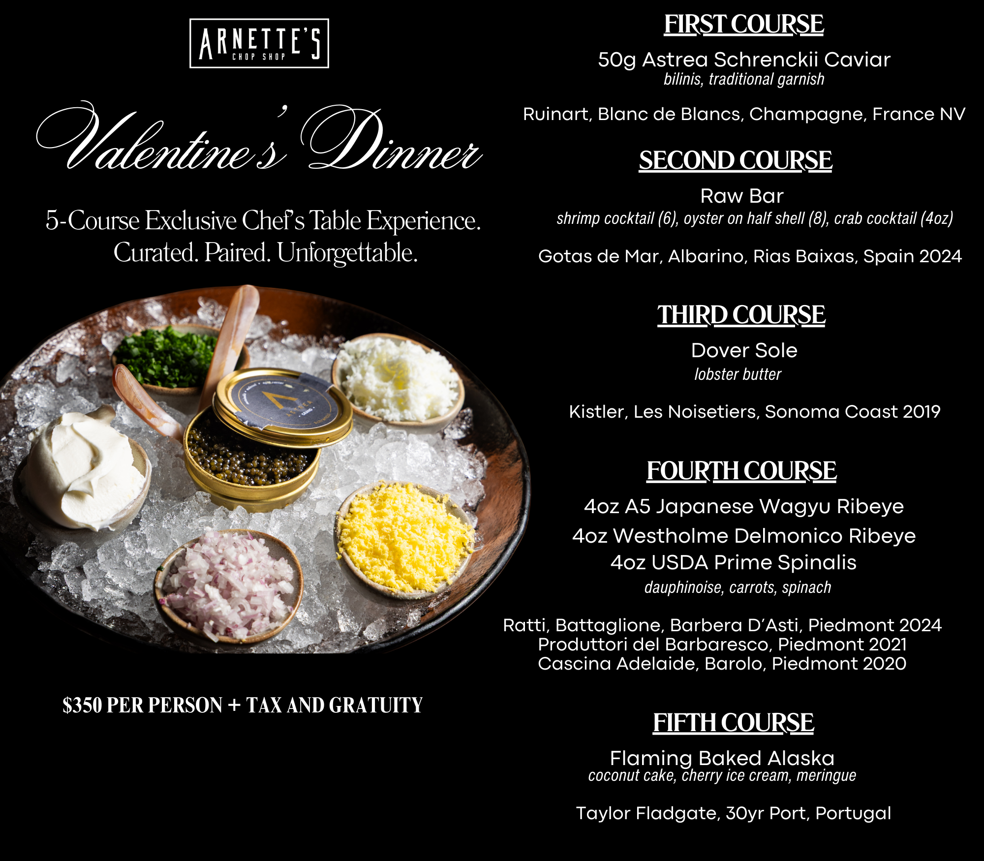 Valentine’s Weekend Chef’s Table Experience