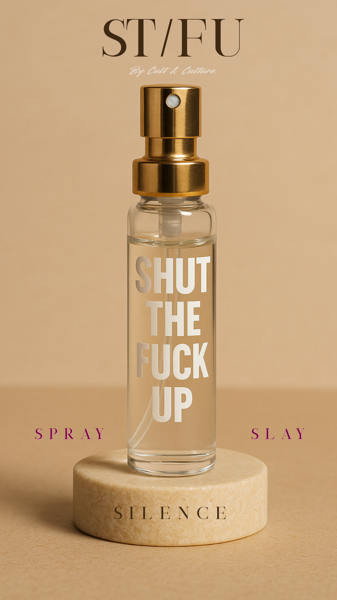 "Why say it when you can spray it!"