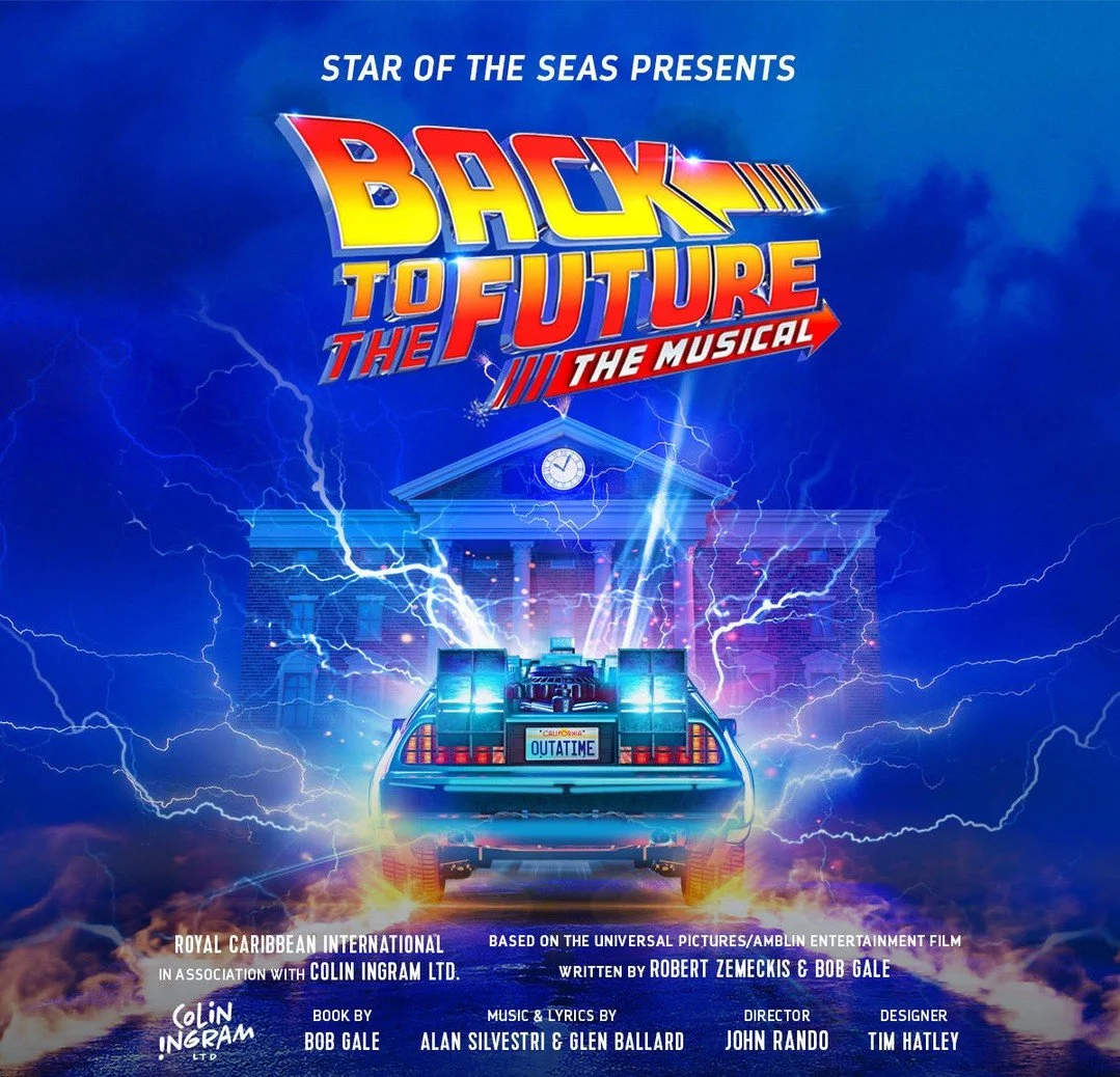 Blast to the past and introduce the entire family to Back to the Future: The Musical, straight from Broadway to Star of the Seas, coming summer 2025. ⚡️ Contact me, jessica@bookedandboundless.com, to book the next Icon of Vacations. #RoyalCaribbean #