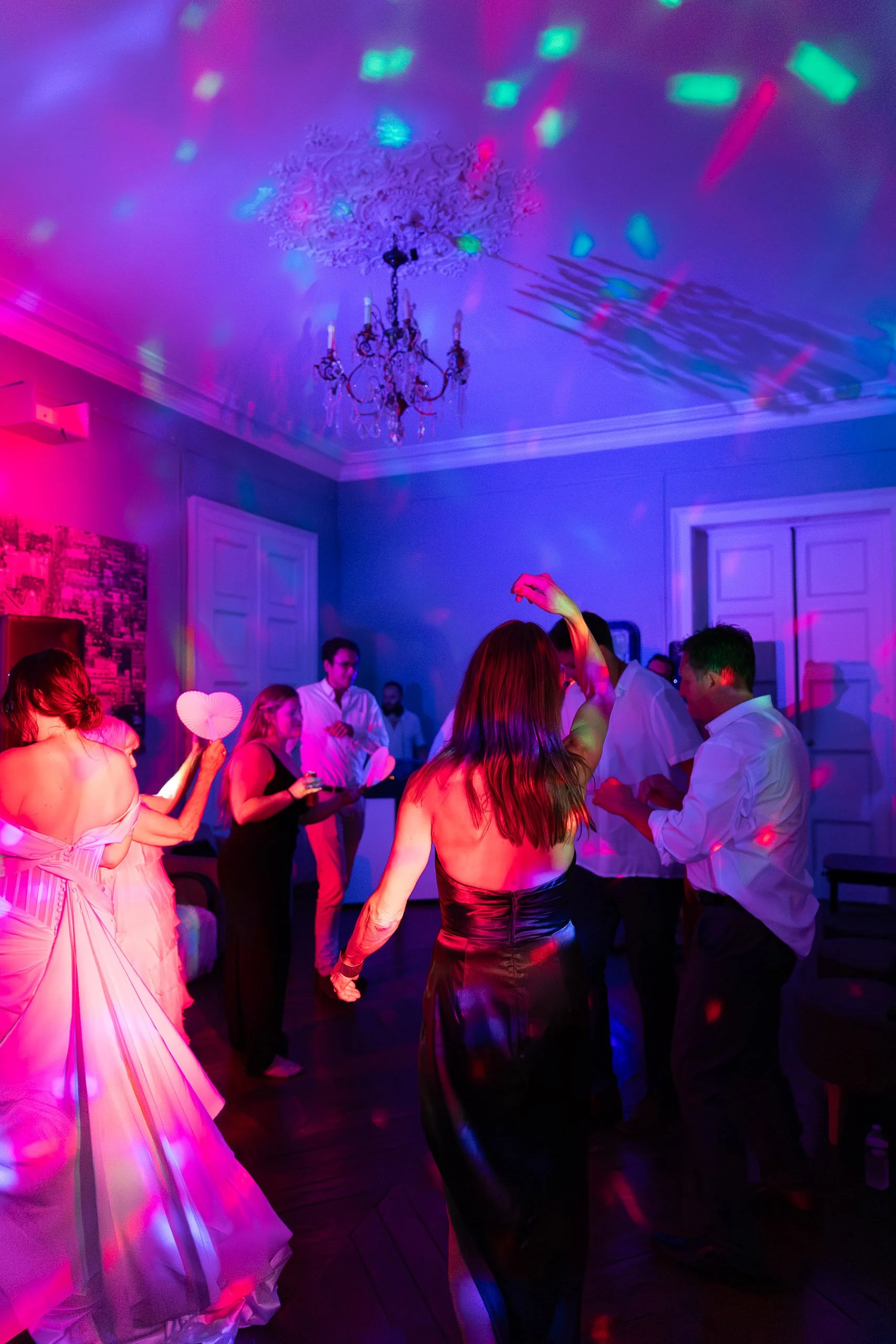 Reception at French chateau castle destination wedding 
