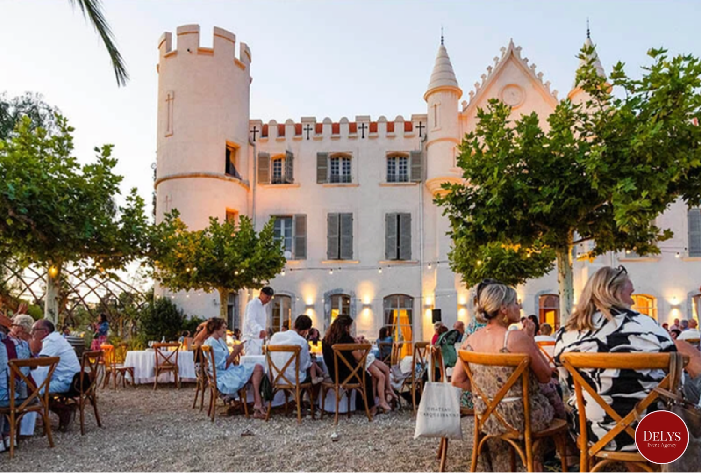 French chateau castle  for destination wedding dinner reception  