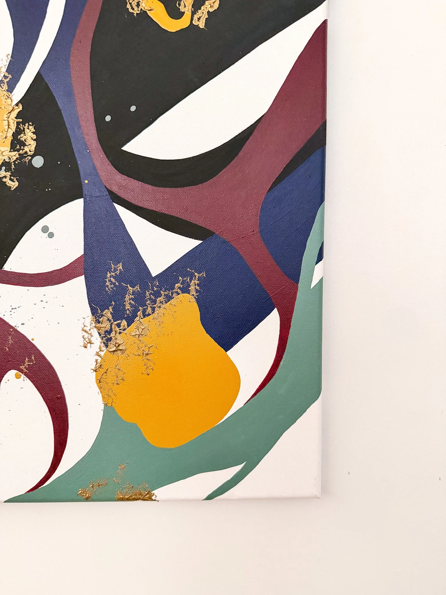 Detail highlighting intuitive abstract forms and expressive color transitions in Another Moment in Grief &