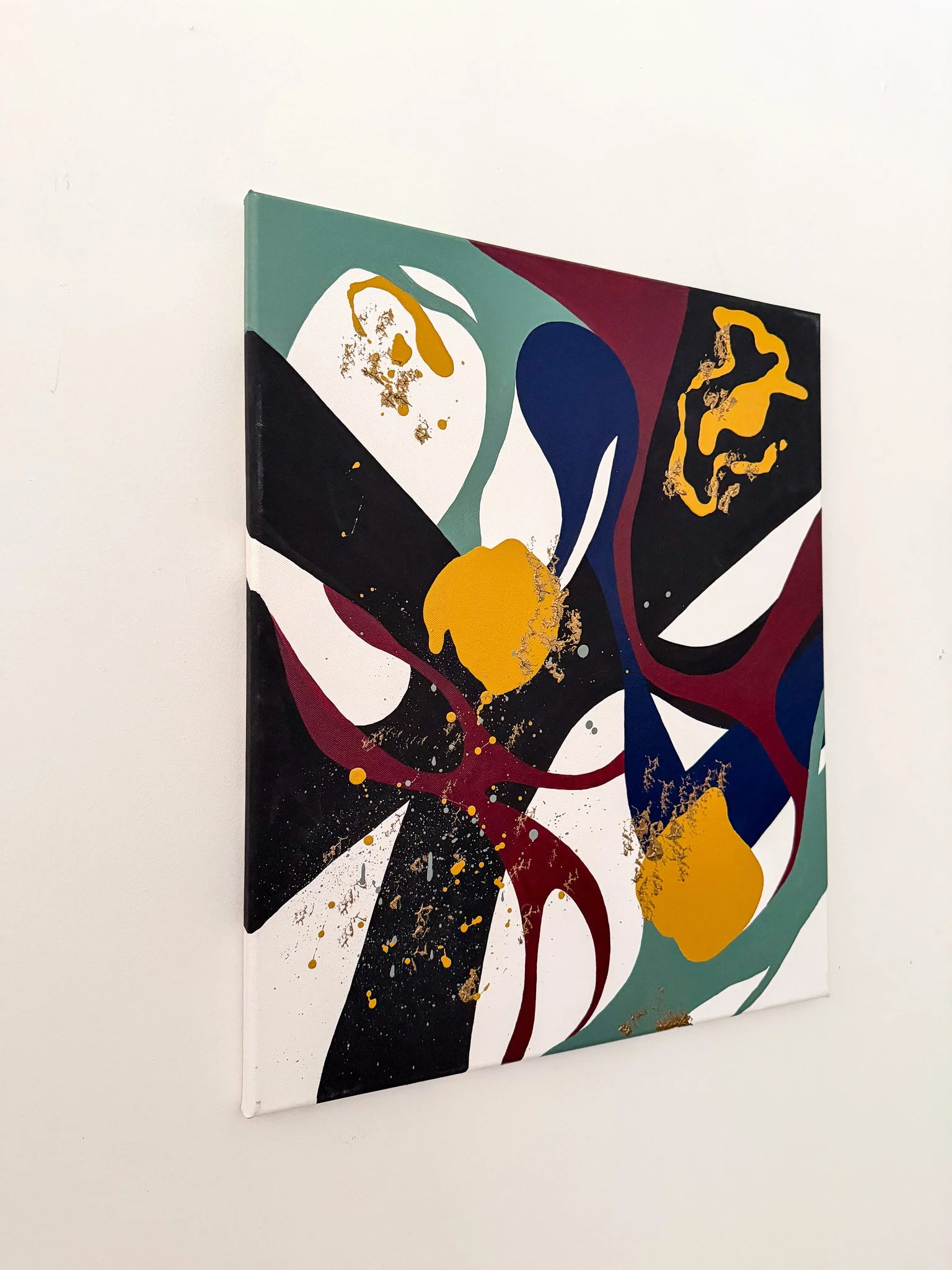 Three-quarter view of Another Moment in Grief & Guilt 3 highlighting the full composition and gallery-wrapped canvas.