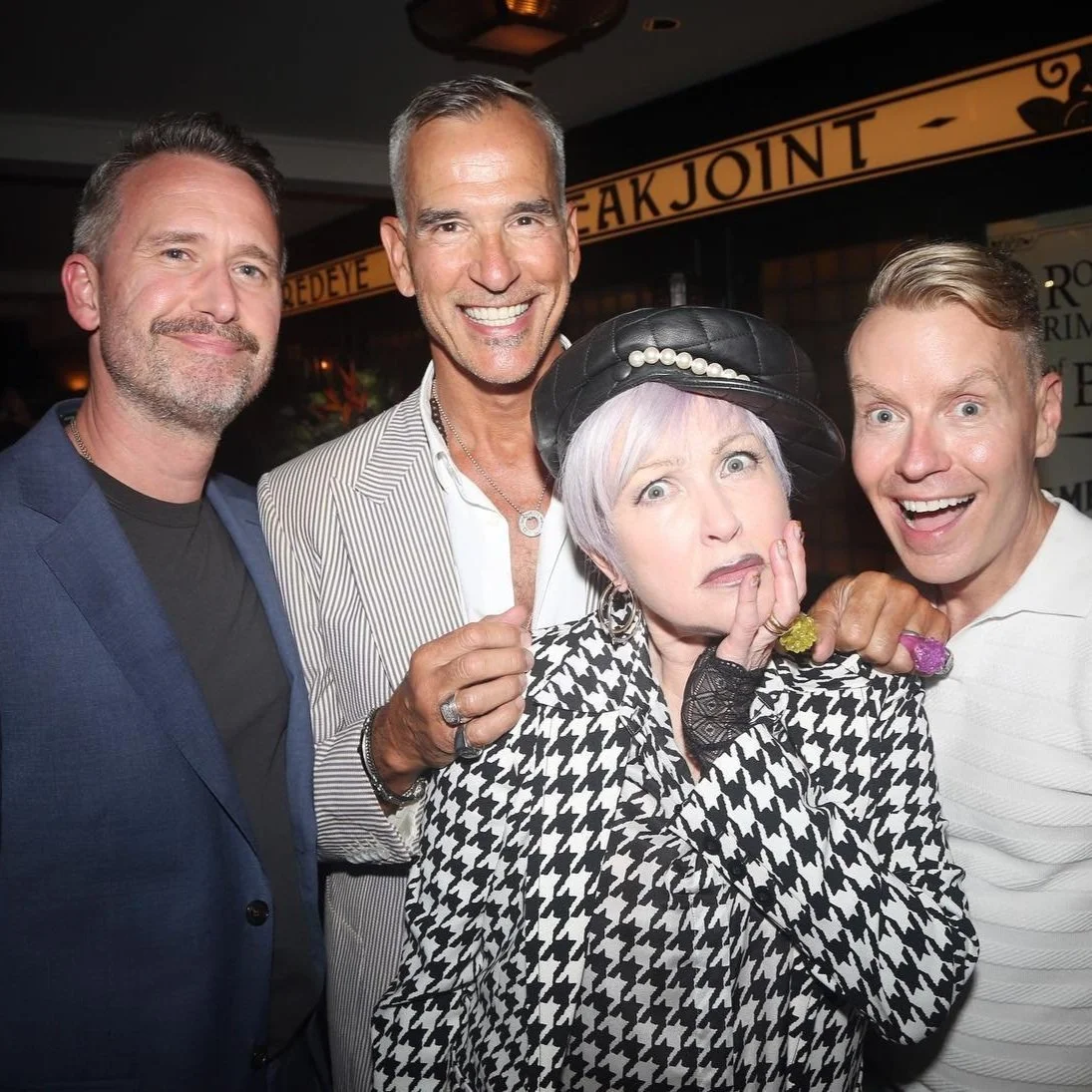 Jerry Mitchell, Cindi Lauper and Rusty Mowry