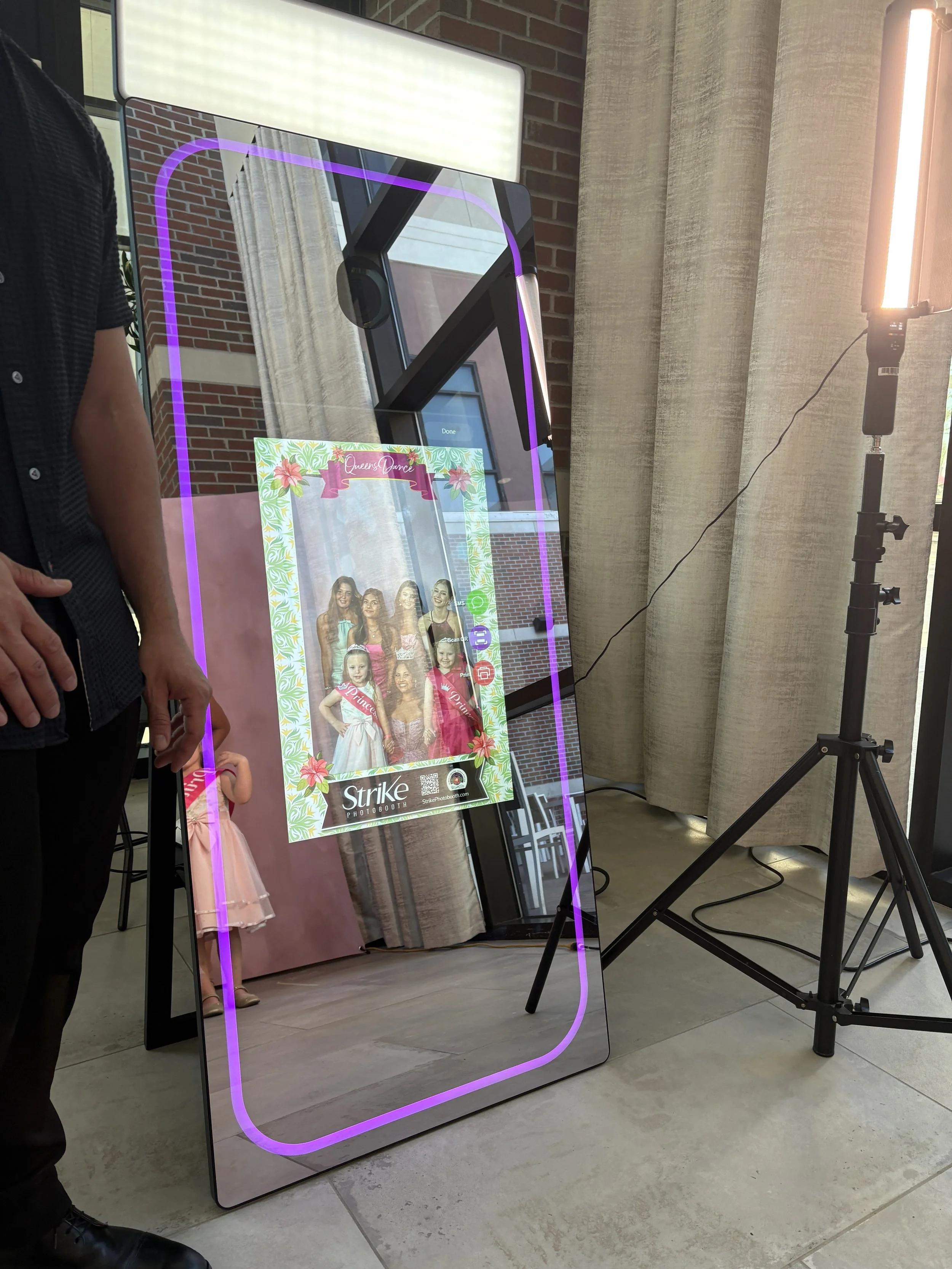 Mirror photobooth fun at the azalea festival queens dance, in wilmington NC