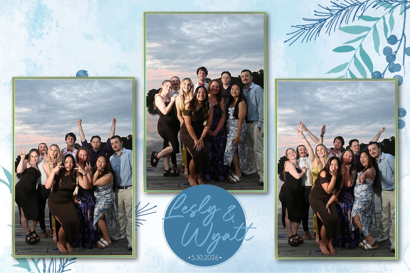 Personalized photo template for a wedding in Burgaw NC