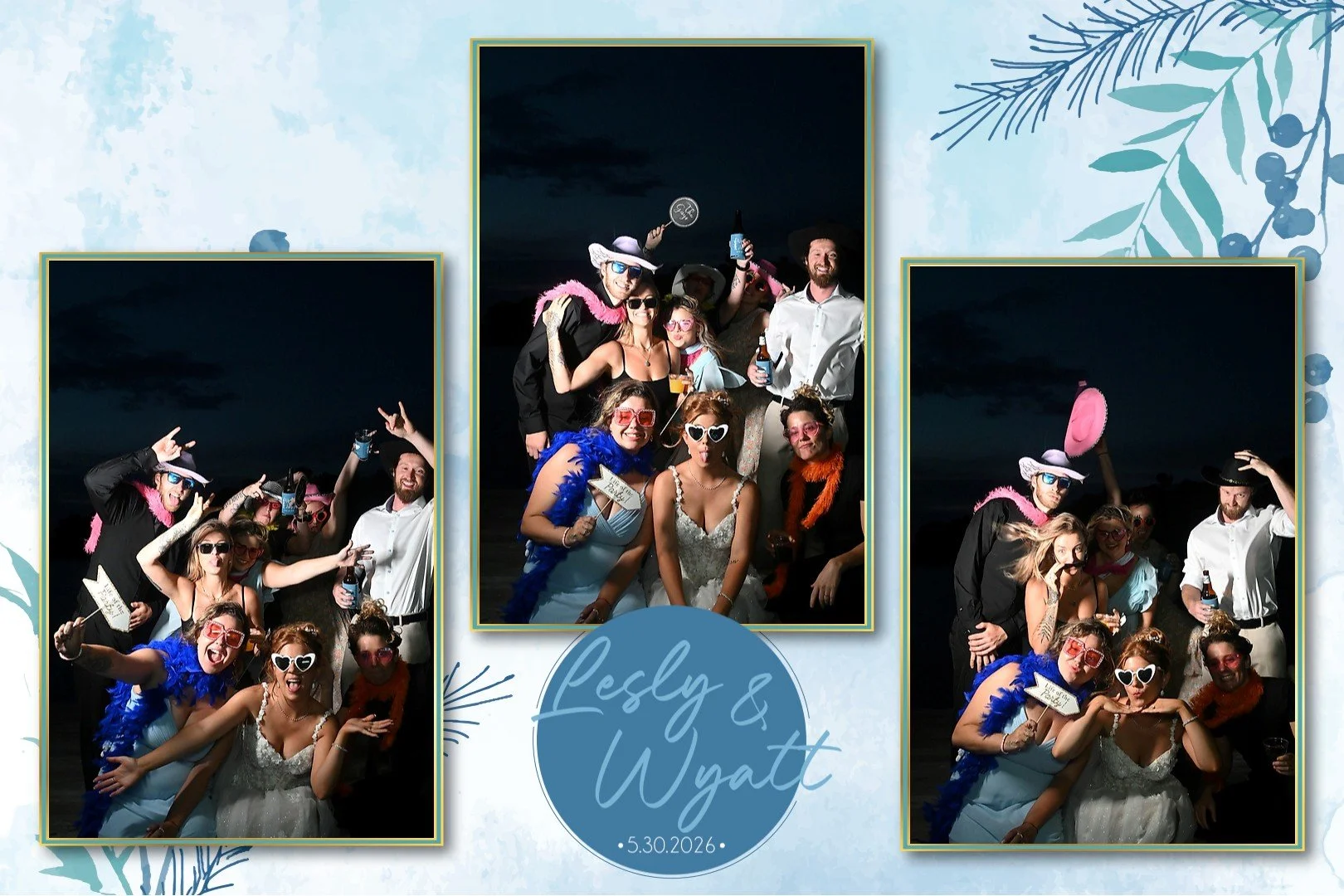 Personalized photo booth template for a wedding in Burgaw NC