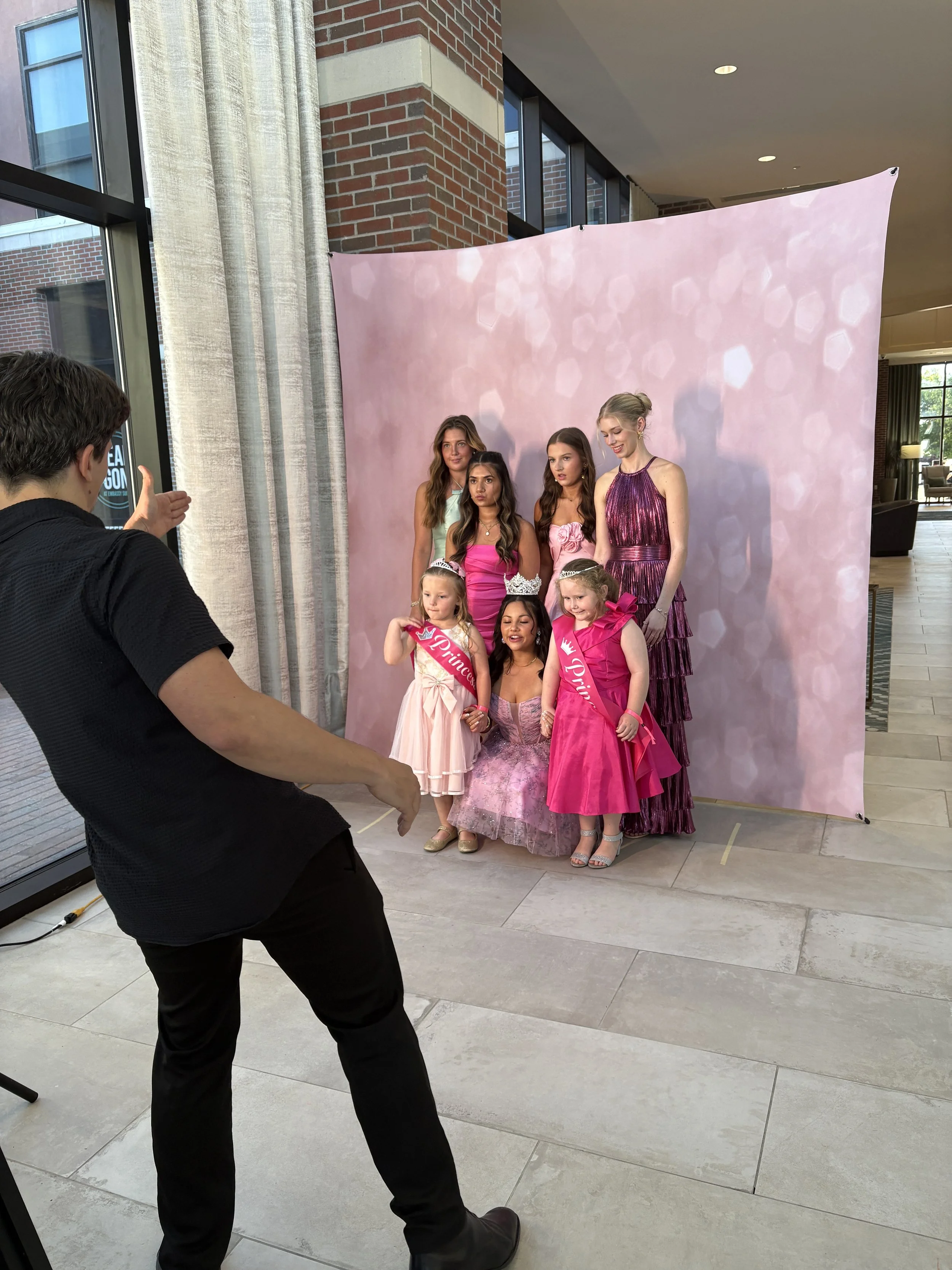 Mirror photo booth fun at the azalea queens dance, in wilmington NC
