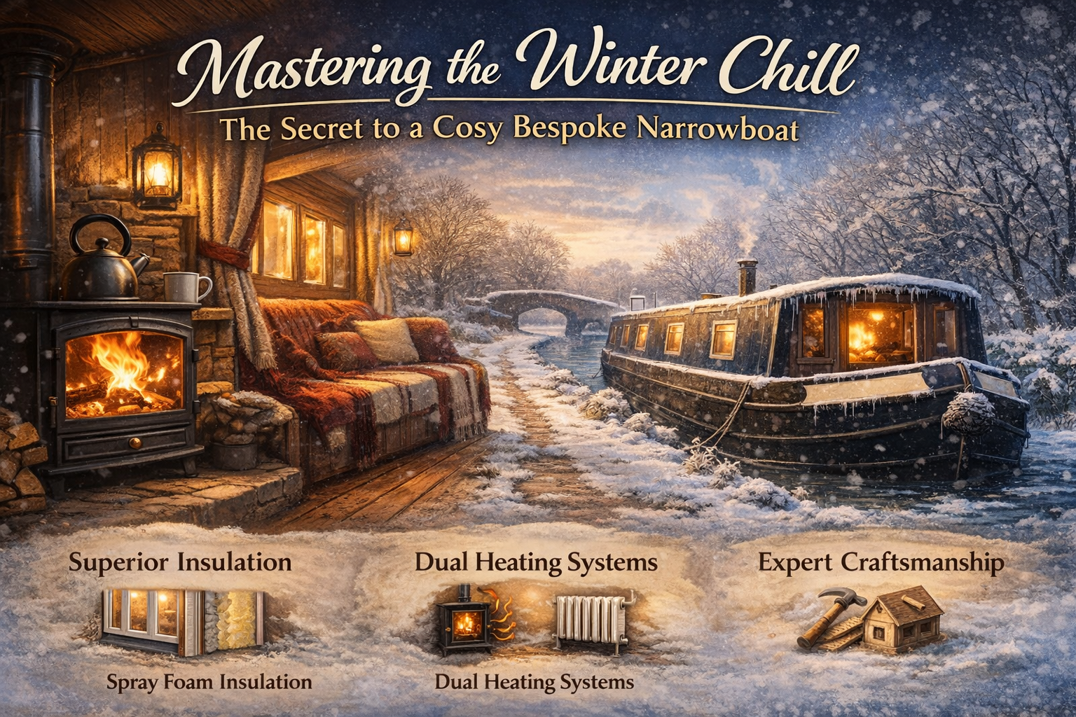 Mastering the Winter Chill: The Secret to a Cosy Bespoke Narrowboat