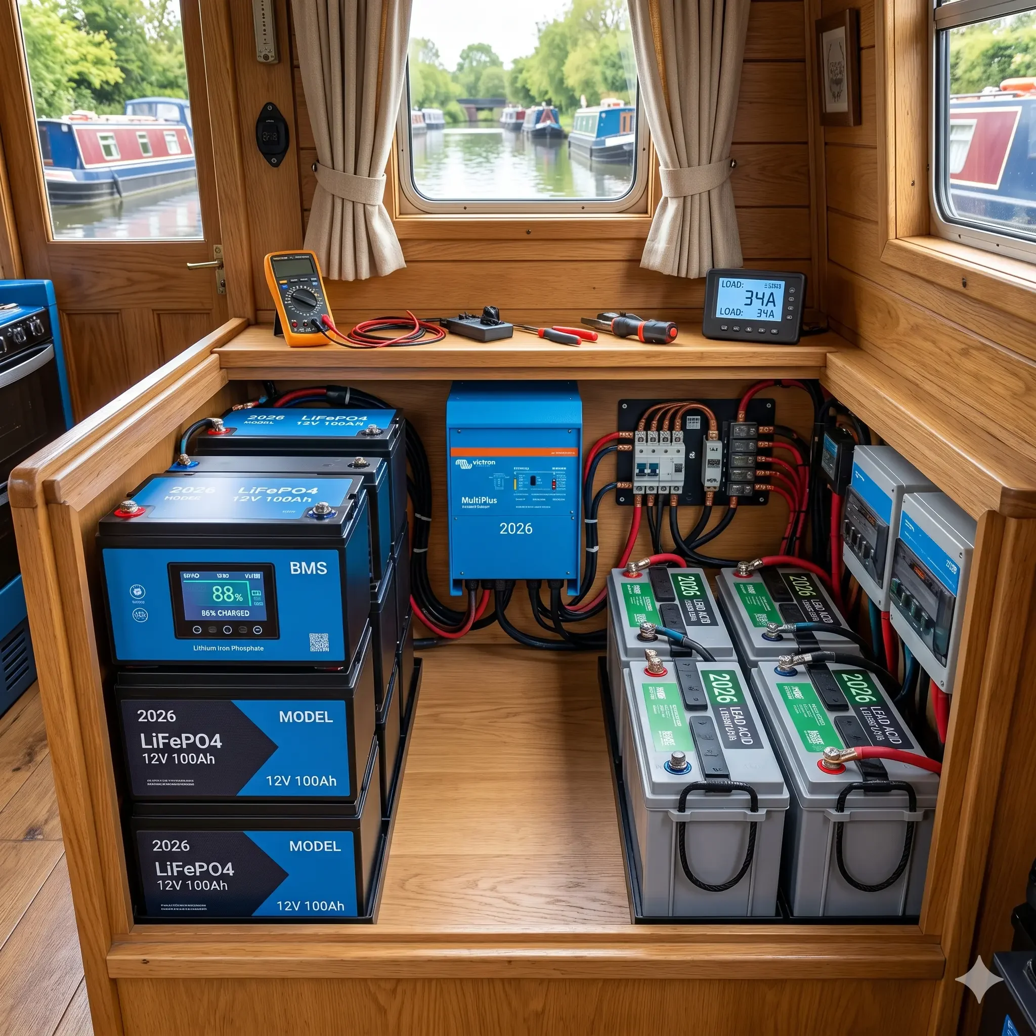 Narrowboat Battery Systems: Lithium vs Lead Acid Explained for 2026