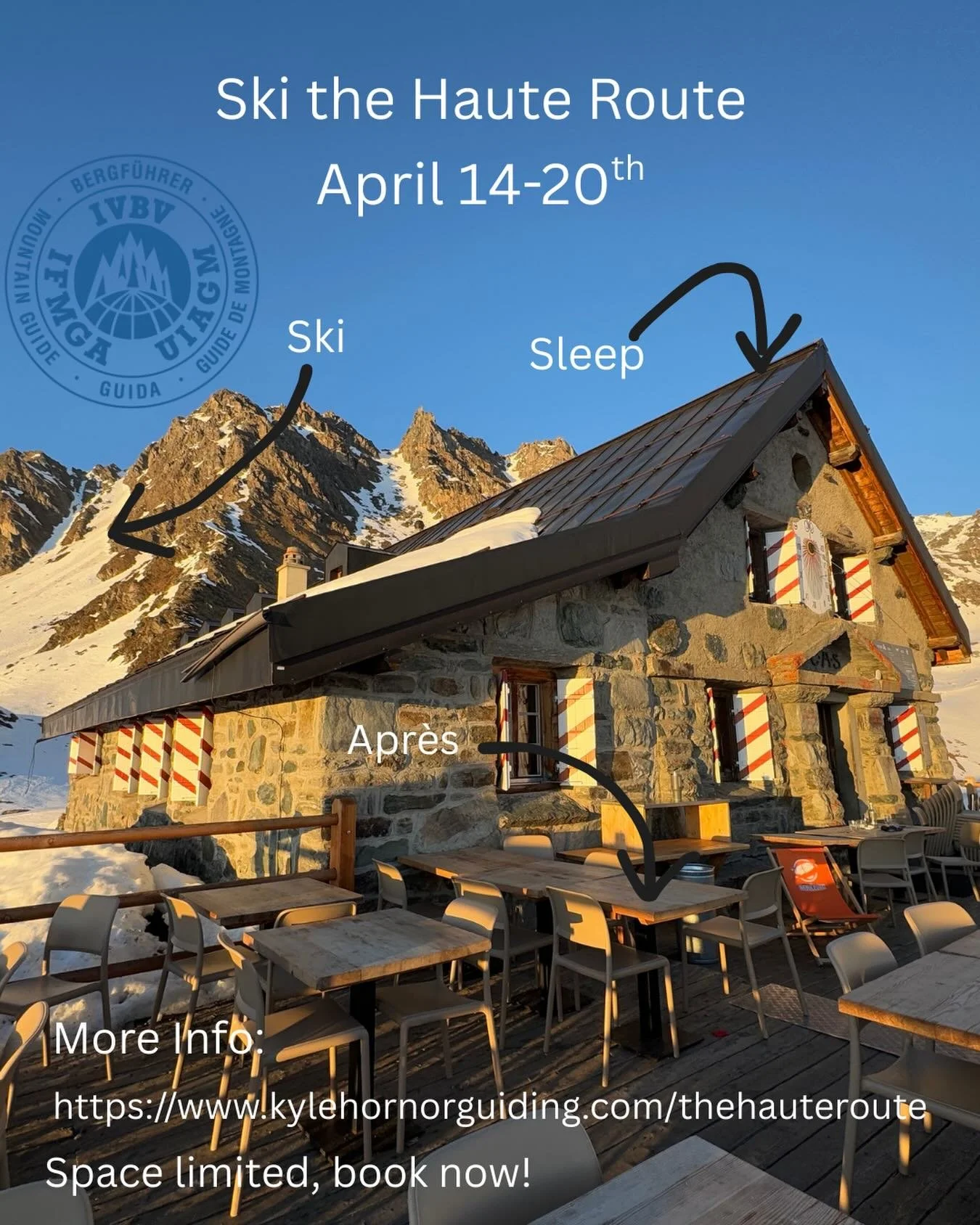 Chamonix>Zermatt
Big terrain, unforgettable huts, spring snow.

Here in the western us we&rsquo;ve been starved for snow the past month, making it a great year to extend your ski season with a spring trip to the Alps! 

Space limited, dm for detai