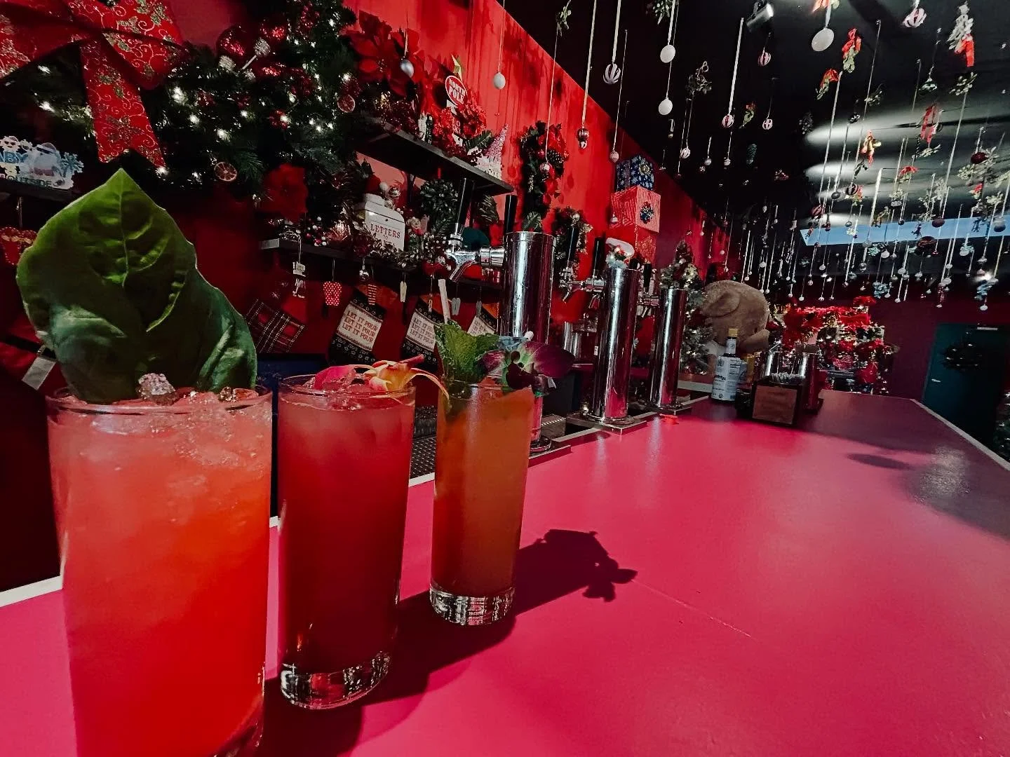 Christmas in July is open at 588 Sutter! Pouring delicious cocktails and serving up some beachy Christmas vibes. Come chill in our Adirondack chairs, dip your feet in the soft sand, and have an umbrella drink under the umbrella! We brought the vacay 