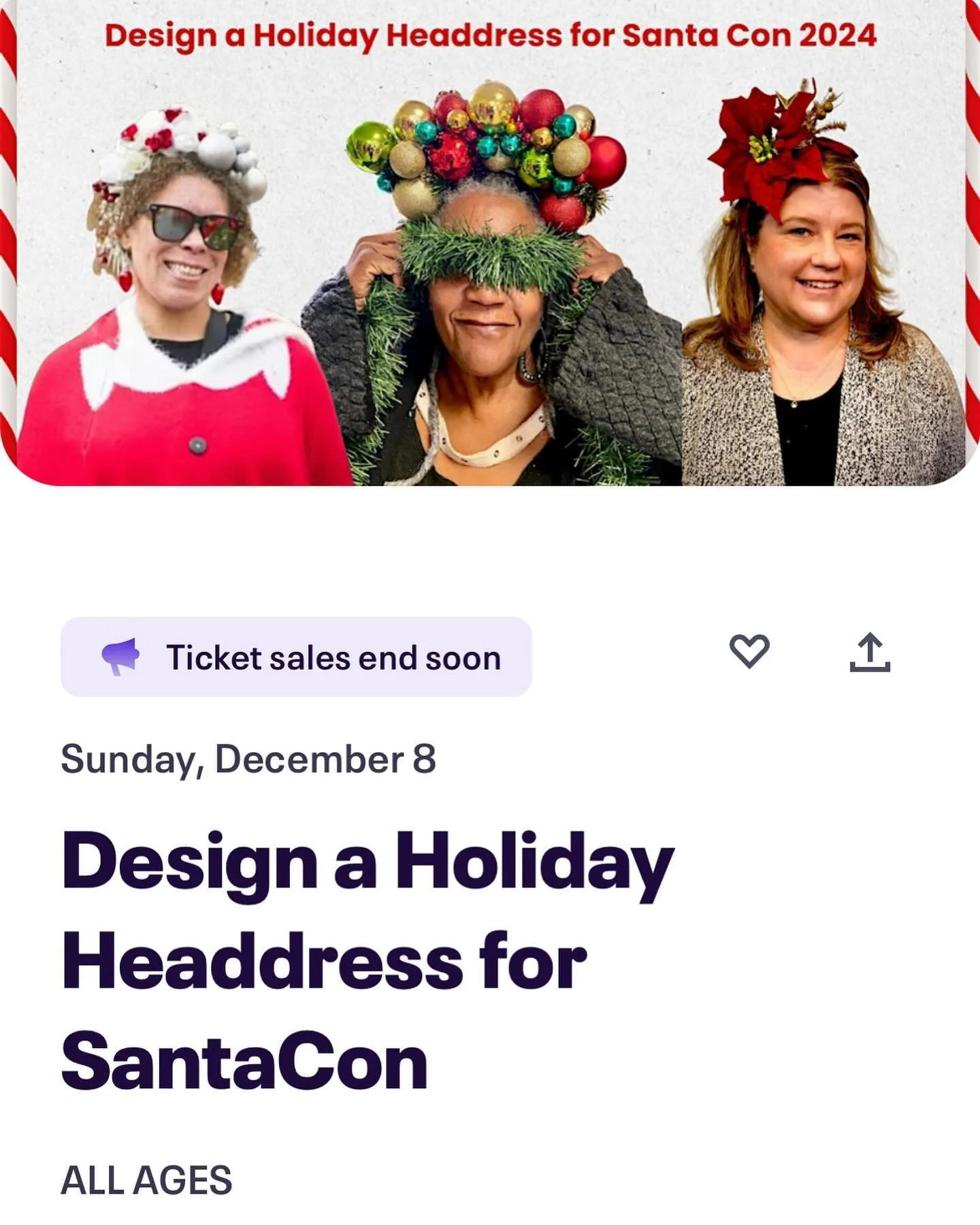 Are you ready for #SantaConSF2024? It&rsquo;s going to be a whole weekend of Santa festivities and we know that  you wanna be all jingled up! @mannequinmadness is hosting a great event to create your own creative headdress! Check out Eventbrite for t