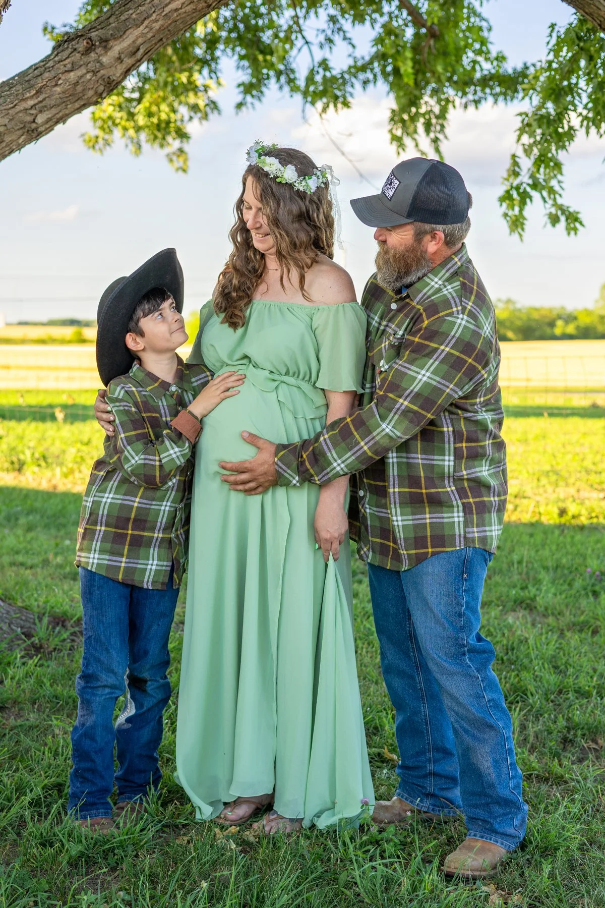 Family excited about a new baby coming soon