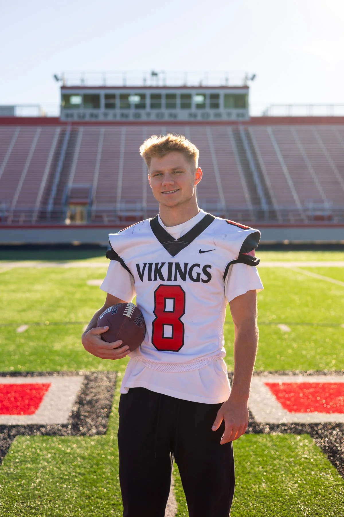 Huntington North High school Indiana senior football photo on field