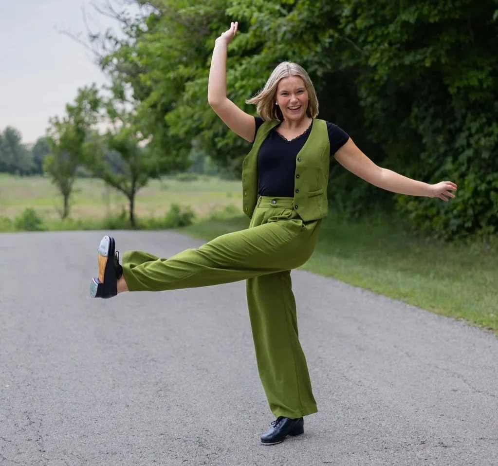 senior photographed at Huntington doing a candid and meaningful dance to showcase her senior year