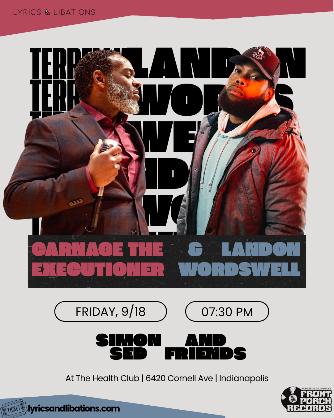 Carnage, Landon Wordswell, Simon Sed & friends live at The Health Club