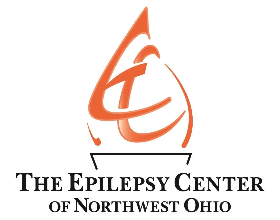 Logo of The Epilepsy Center of Northwest Ohio with an orange EC flame symbol and black text.