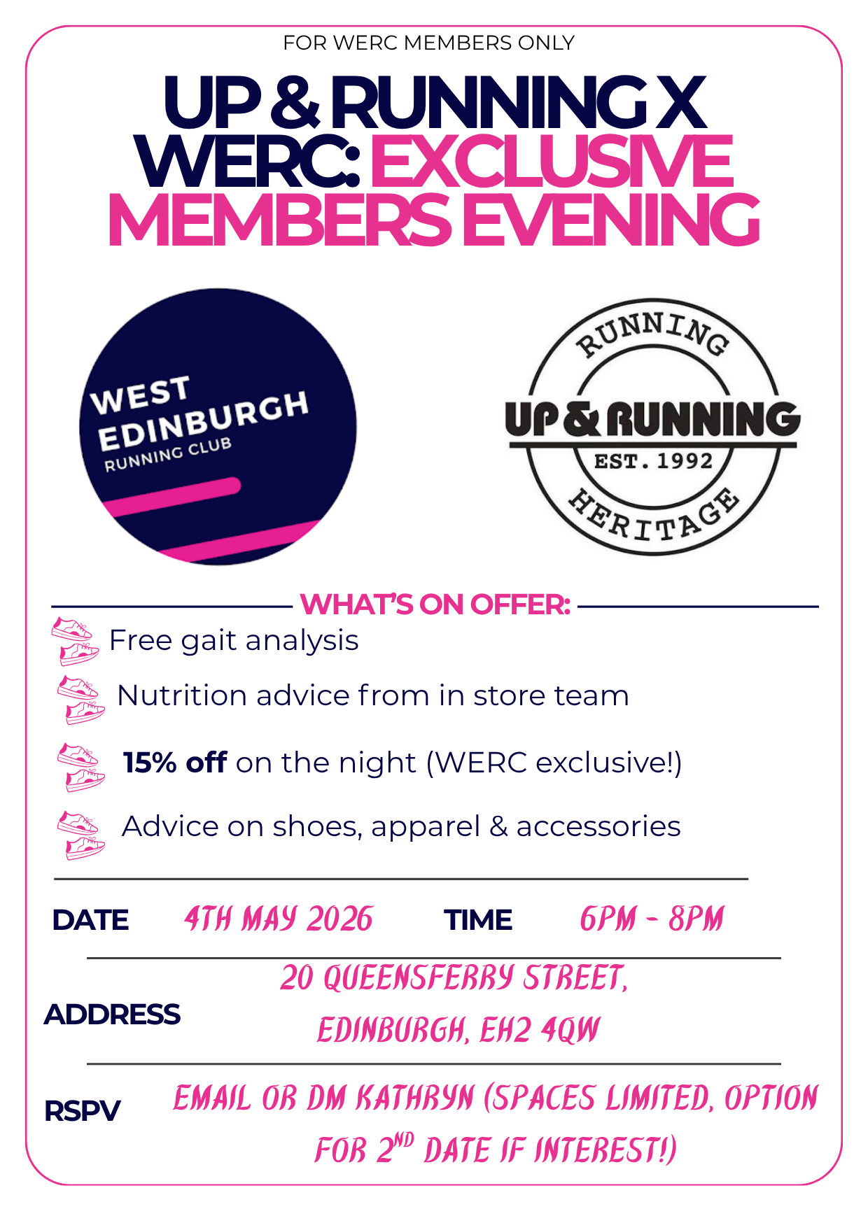 Exclusive Up &amp; Running Event