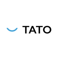 Tata logo with a blue curved line above the company name.
