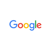 Google logo with colorful letters on a white background