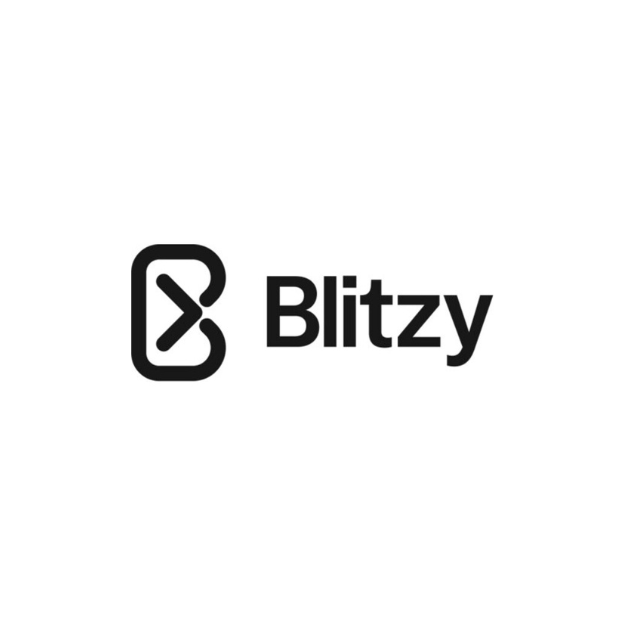 Blitzy logo featuring a stylized black and white icon and the text 'Blitzy'.