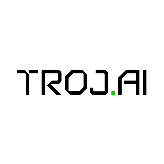 The image displays the word 'TRONA' in a digital, circuit-like font with a small green square at the end of the word.