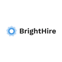 BrightHire logo with a blue gear icon and black text