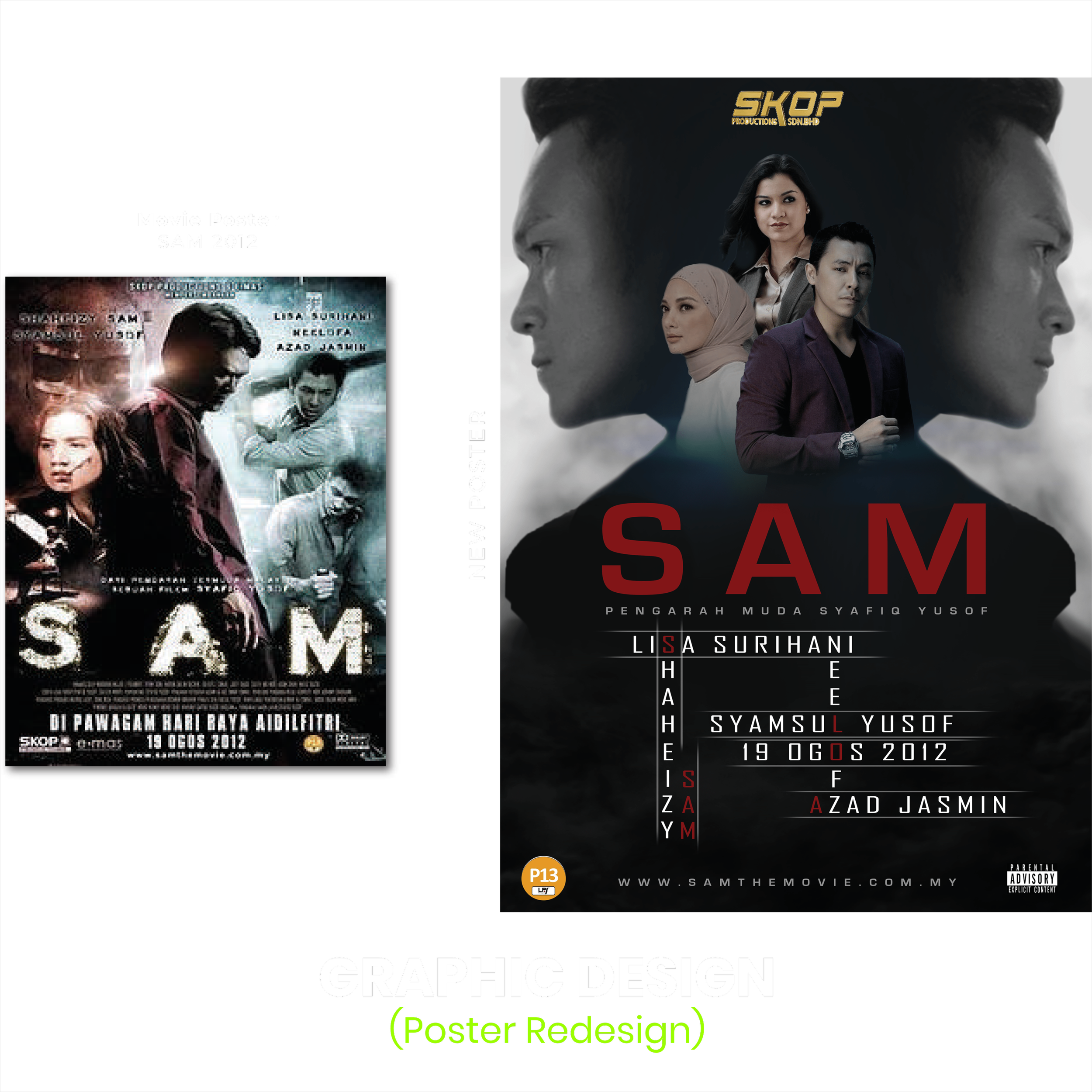 Daedalus Projects graphic design portfolio - Poster redesign for branding Malaysia client results