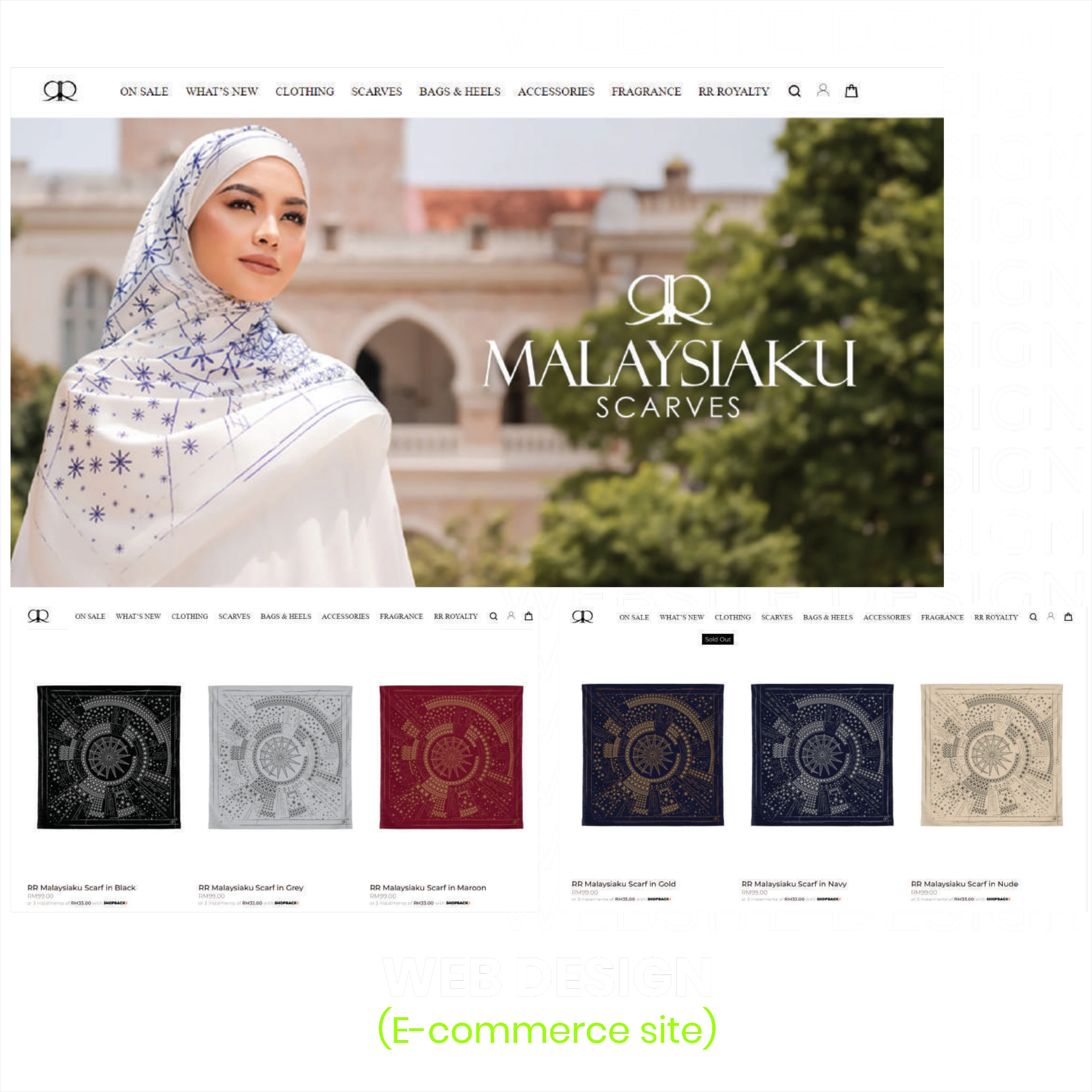 Daedalus Projects web design portfolio - E-commerce site designing and SEO for branding Malaysia client results