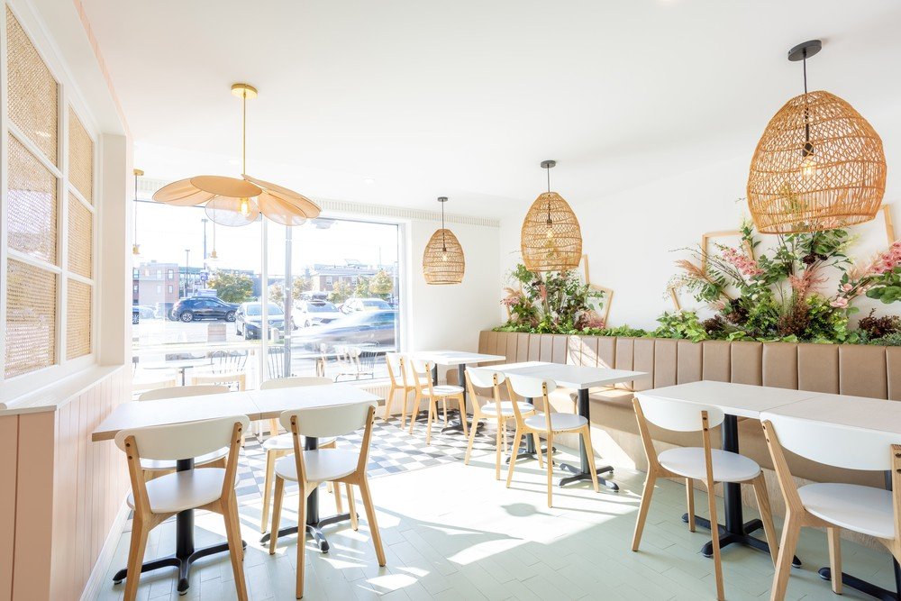 Design du comptoir du restaurant Sushi à la maison, franchise de Rimouski