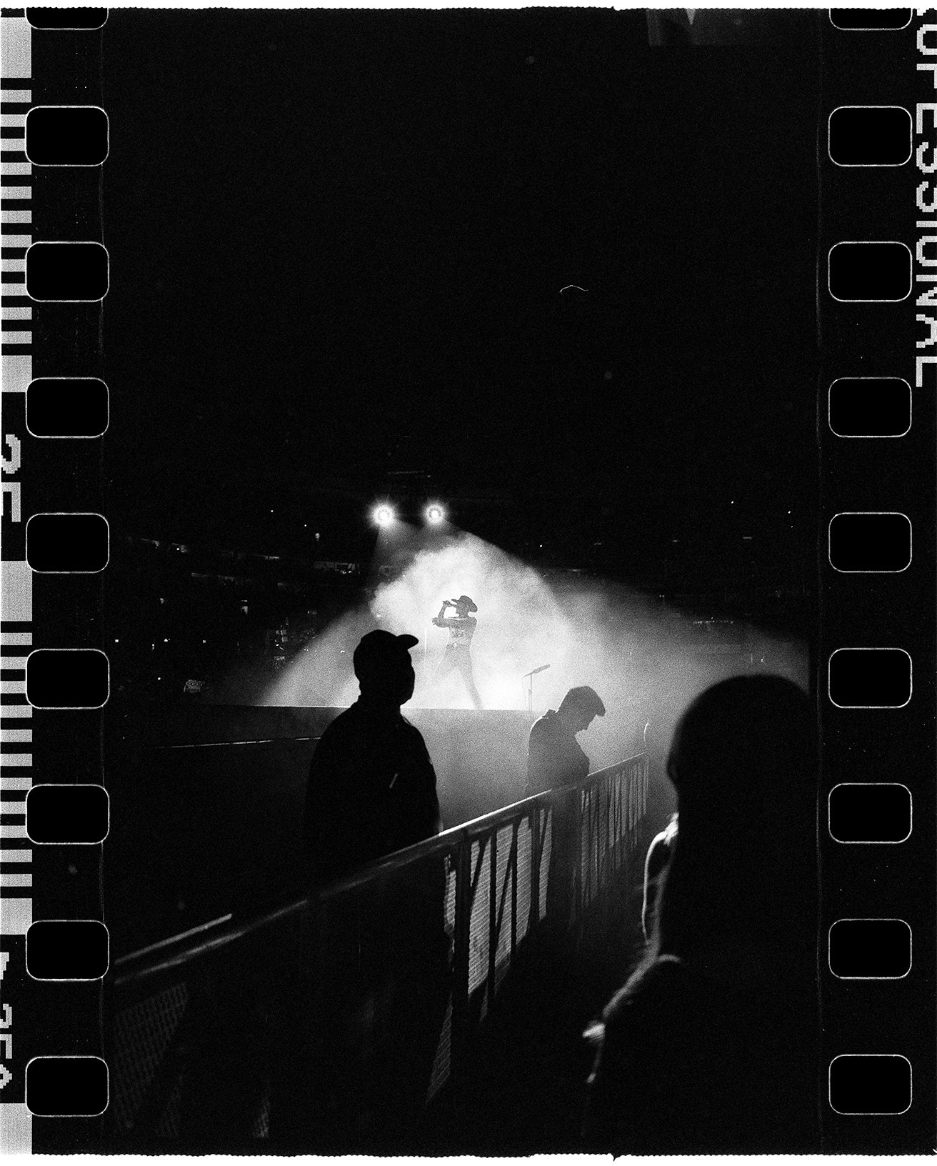 Fine art print of Post Malone during his F1 trillion Big Ass Stadium Tour 2025 on 35mm film leica m6