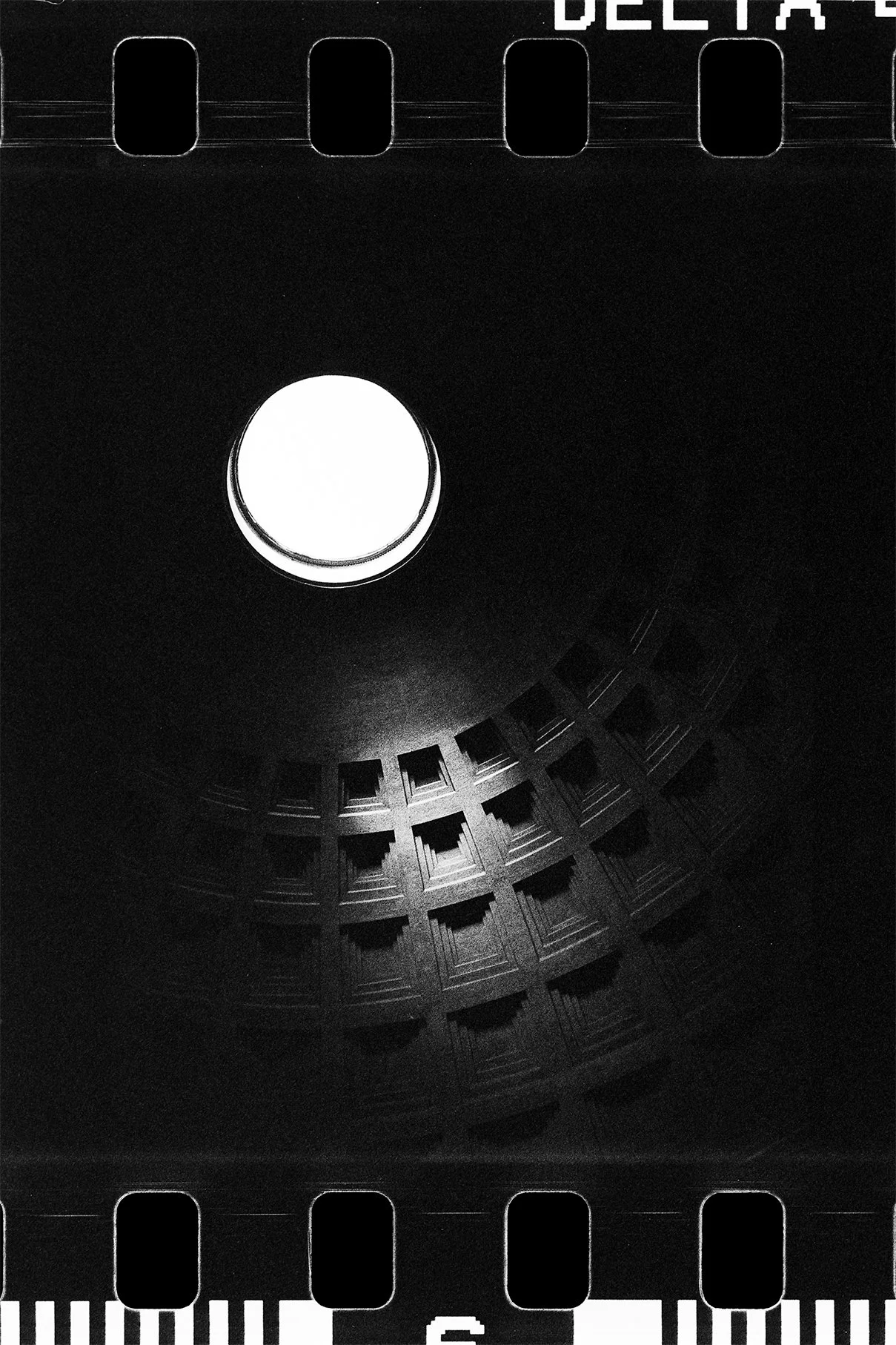 Fine art print of the interior of The Pantheon in Rome on 35mm film Pentax 17