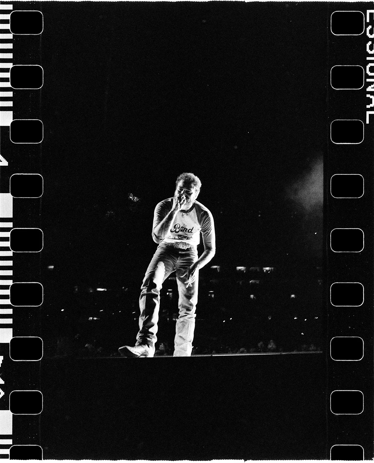 Fine art print of Post Malone during his F1 trillion Big Ass Stadium Tour 2025 on 35mm film leica m6