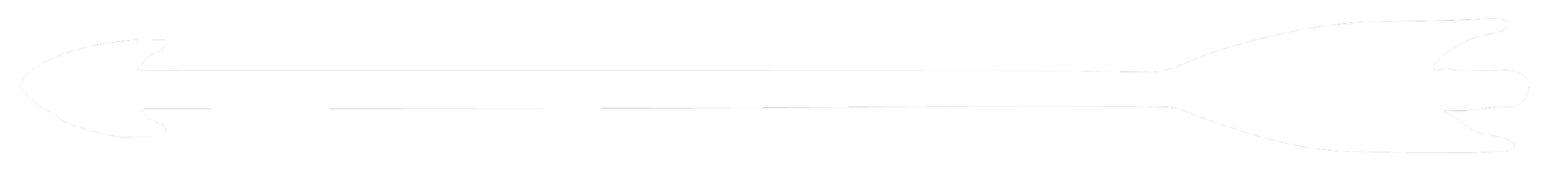 White arrow pointing to the left on a black background.