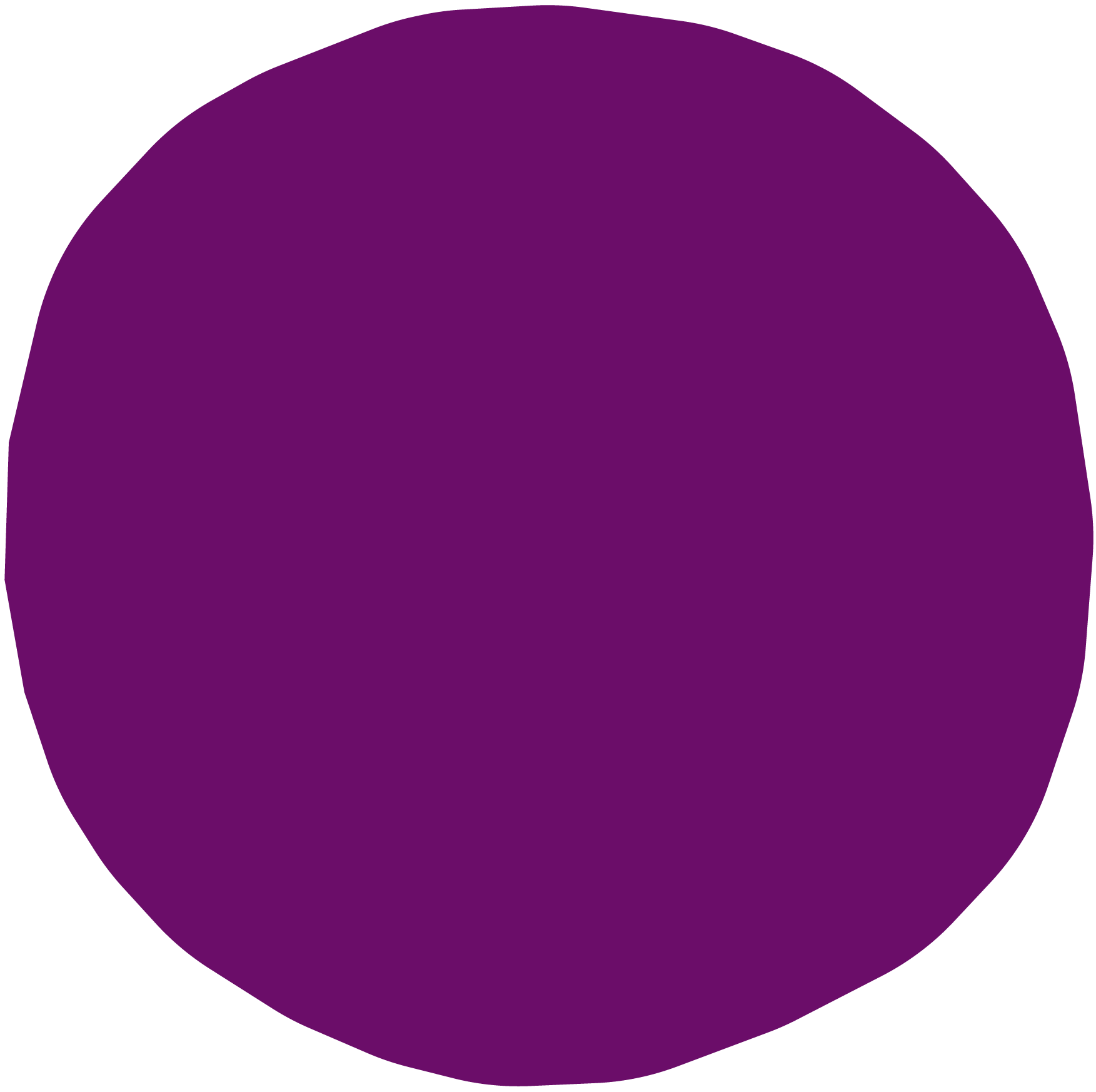 A purple circle with a darker purple outline.