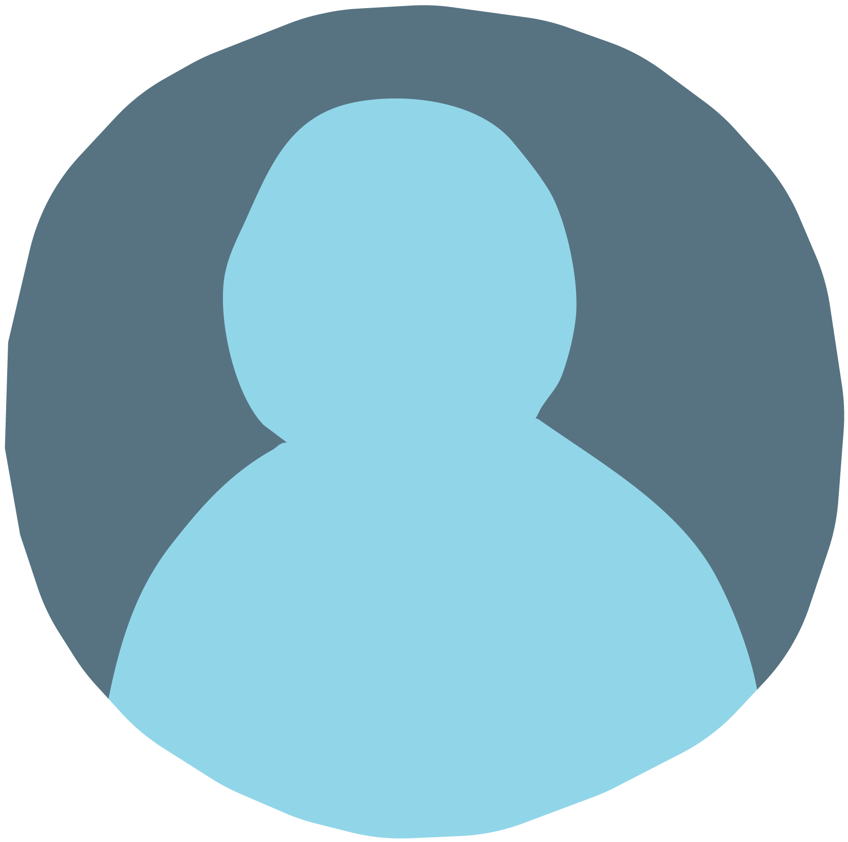 Solid blue circle on black background.